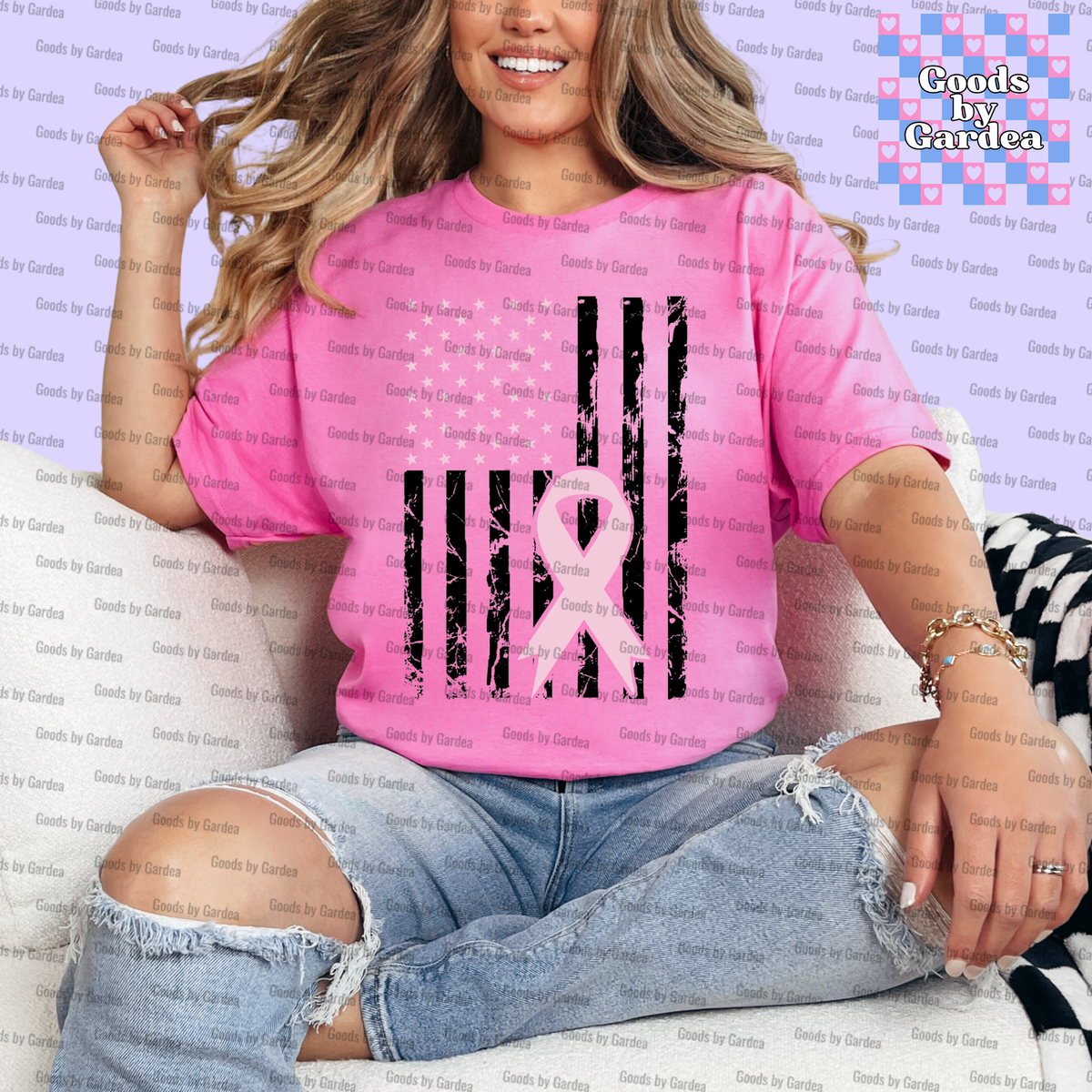 Breast Cancer Flag Shirt