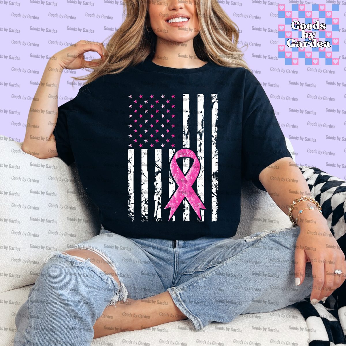 Breast Cancer Flag Shirt