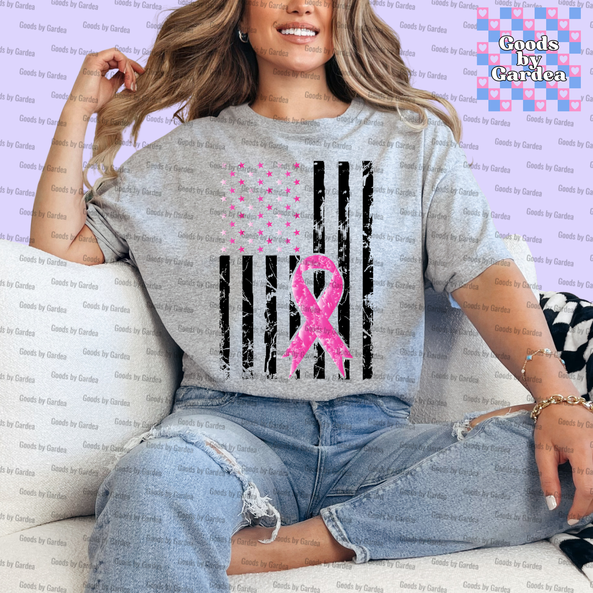 Breast Cancer Flag Shirt