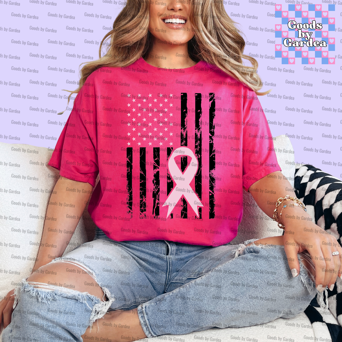 Breast Cancer Flag Shirt