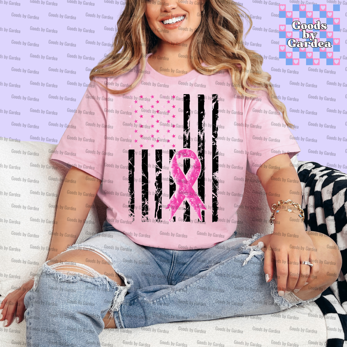Breast Cancer Flag Shirt