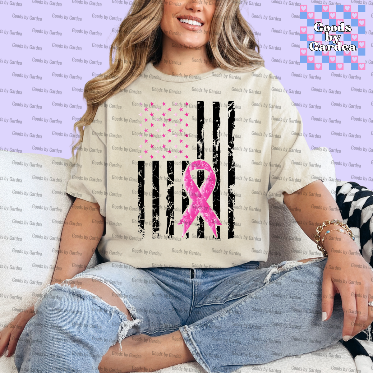 Breast Cancer Flag Shirt