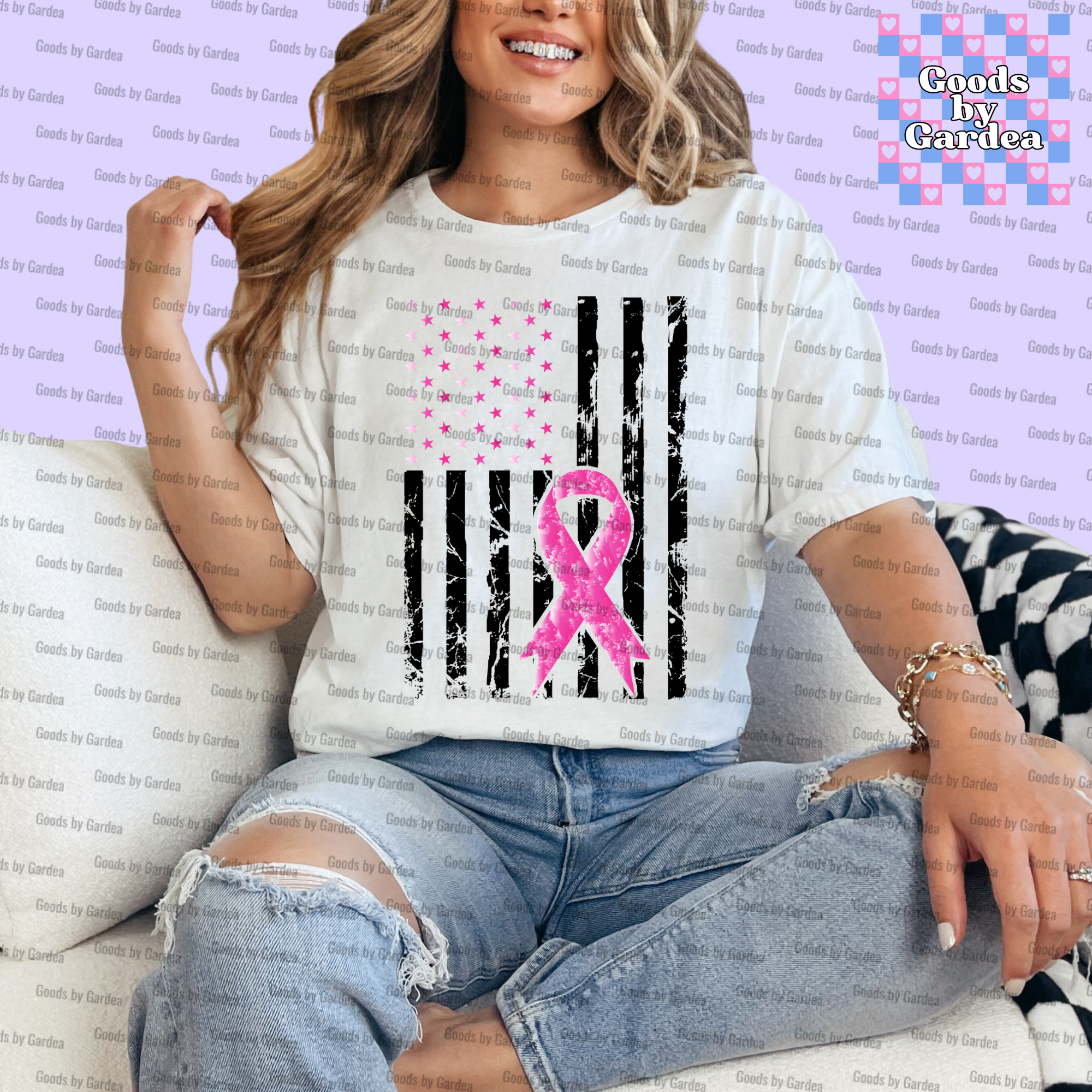 Breast Cancer Flag Shirt