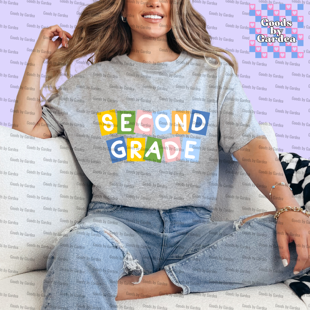 Colorful Blocks Grade Level Shirt