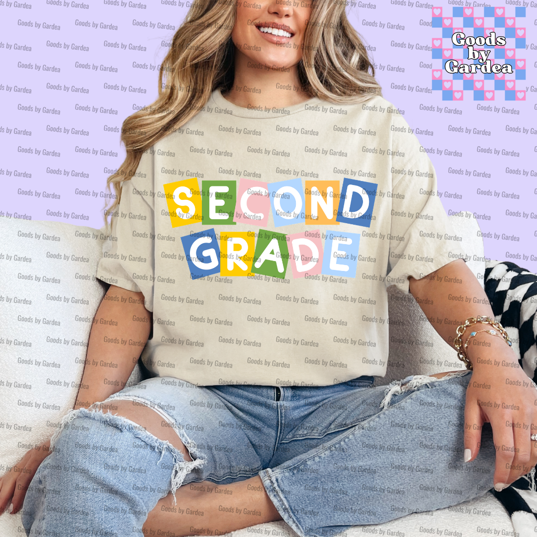 Colorful Blocks Grade Level Shirt