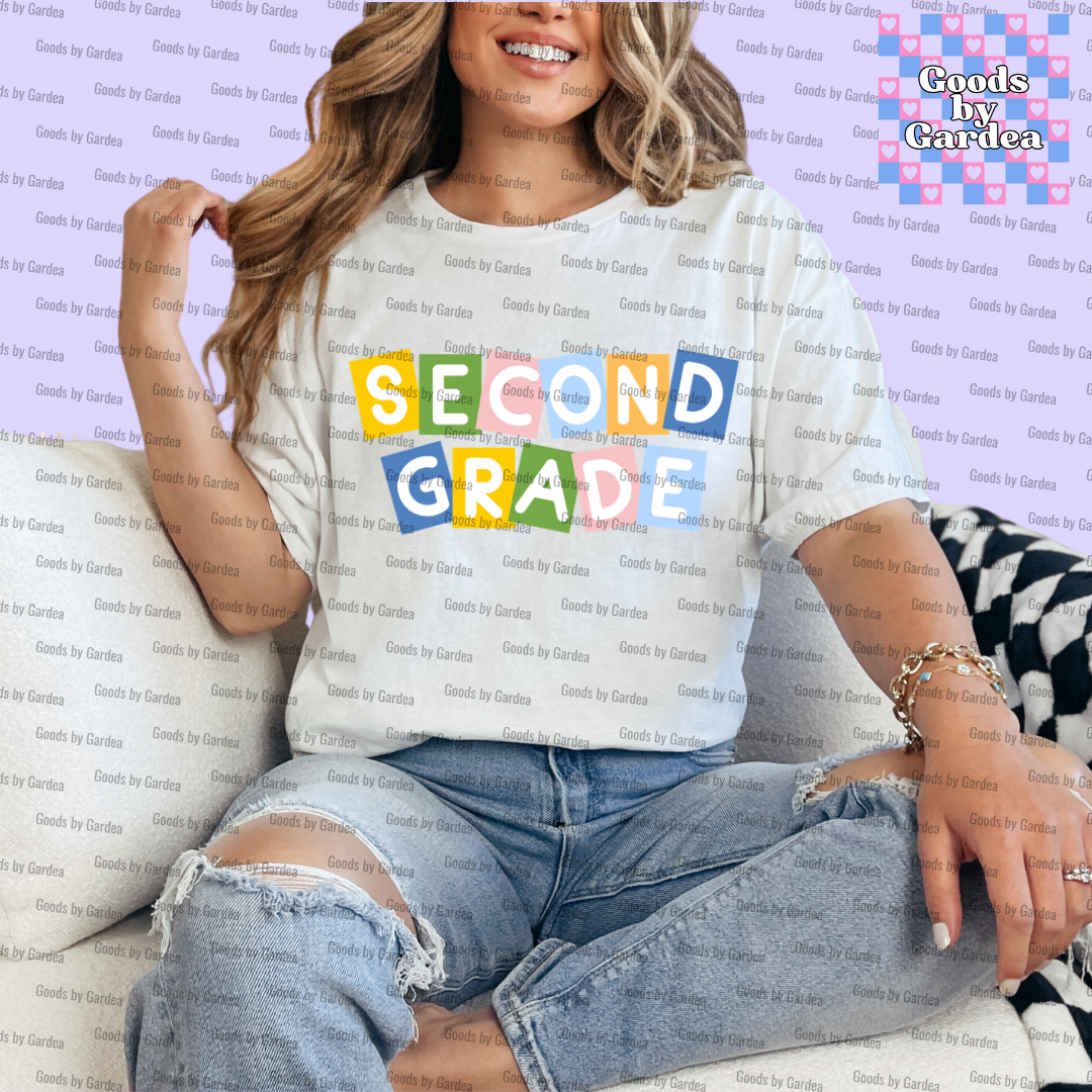 Colorful Blocks Grade Level Shirt