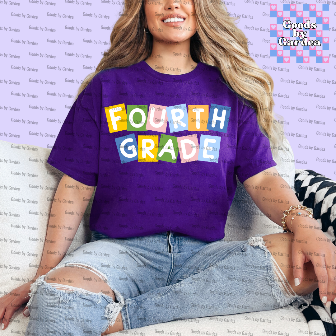 Colorful Blocks Grade Level Shirt