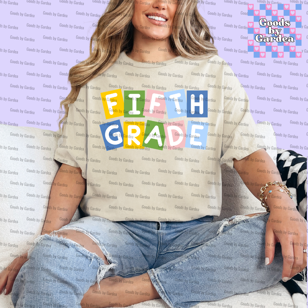 Colorful Blocks Grade Level Shirt