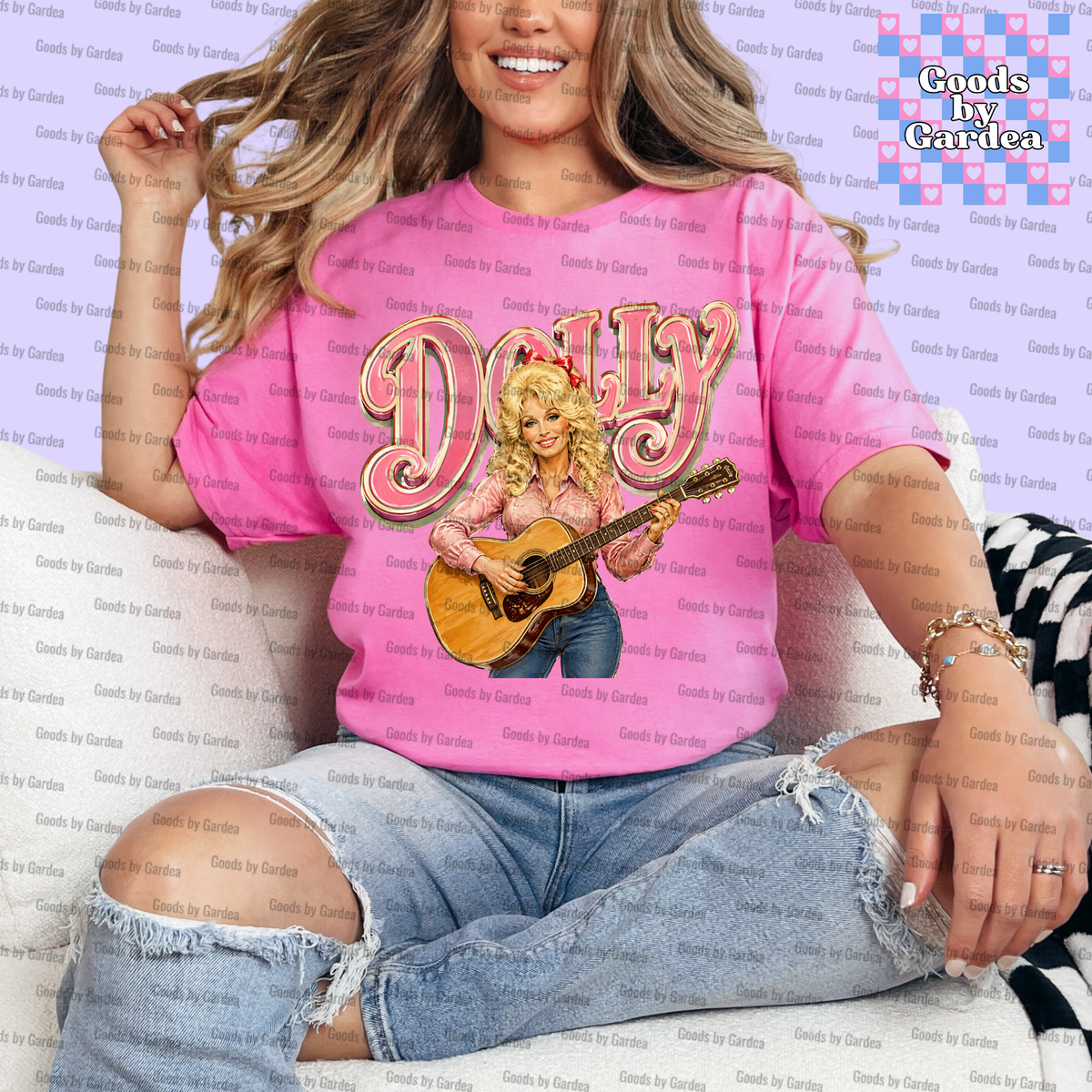 Dolly and her Guitar Shirt