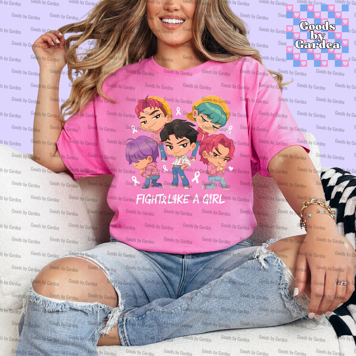 Fight Like A Girl Saja Boys Shirt