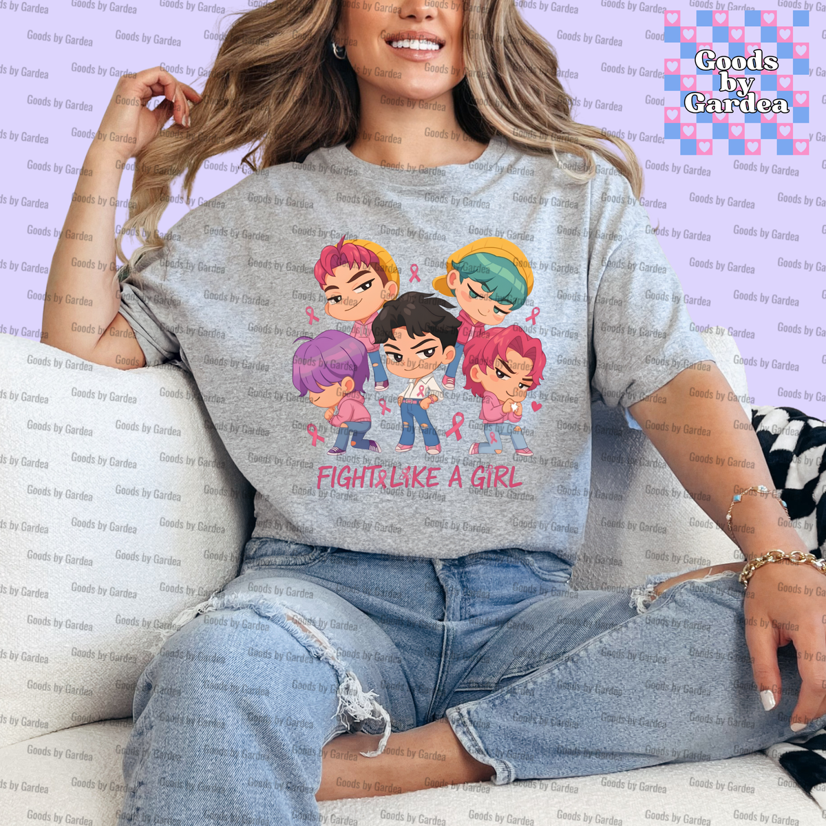 Fight Like A Girl Saja Boys Shirt