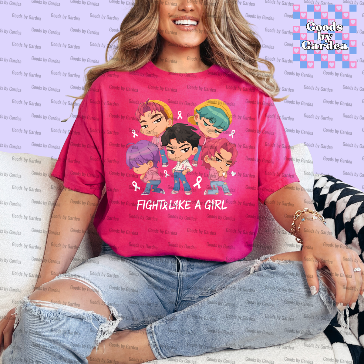 Fight Like A Girl Saja Boys Shirt