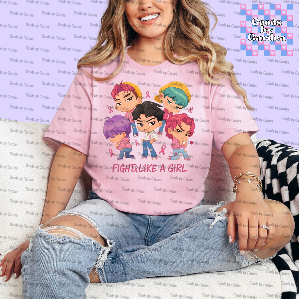 Fight Like A Girl Saja Boys Shirt