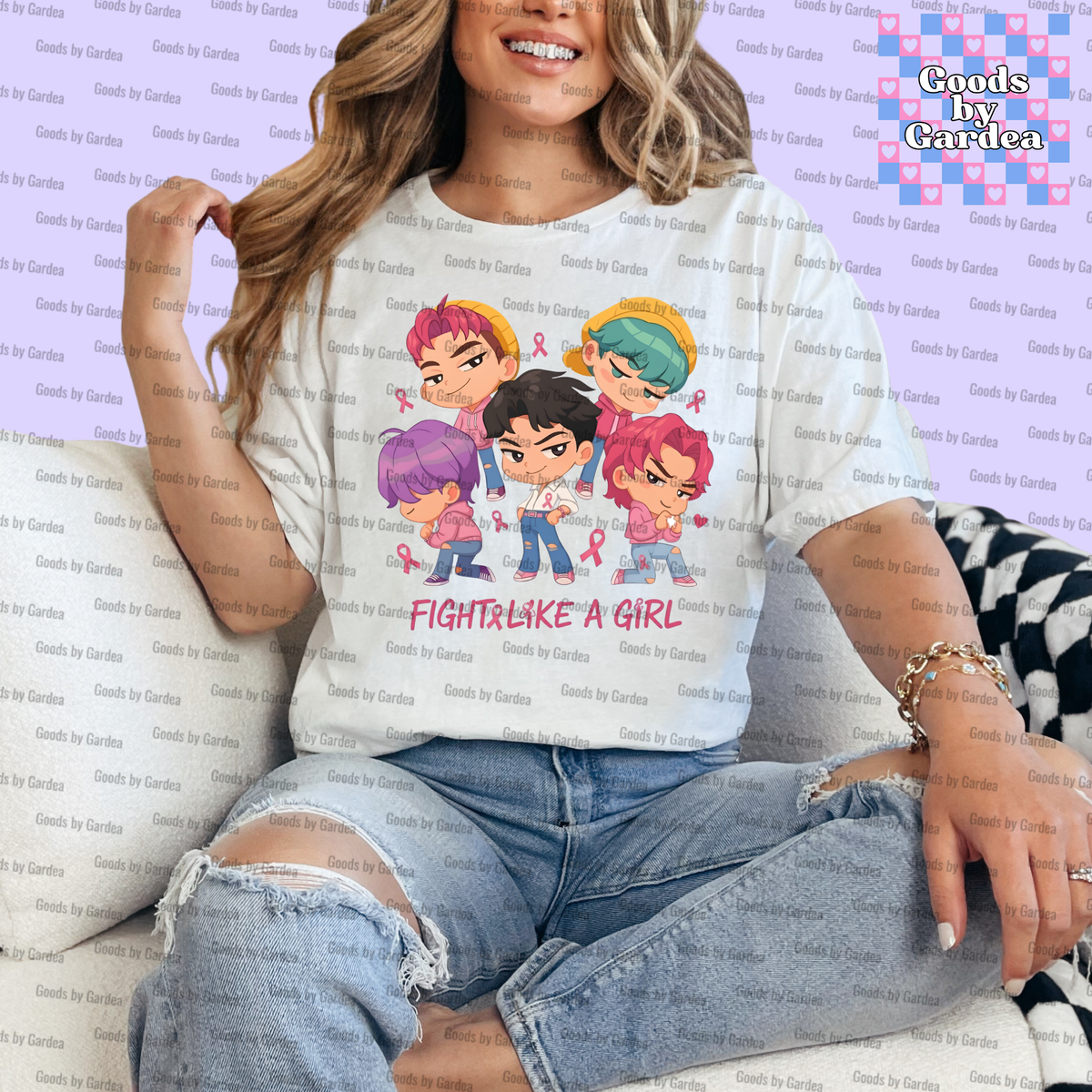 Fight Like A Girl Saja Boys Shirt