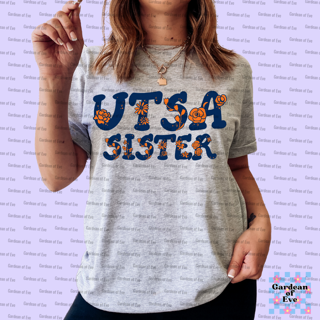 Floral UTSA Sister Shirt