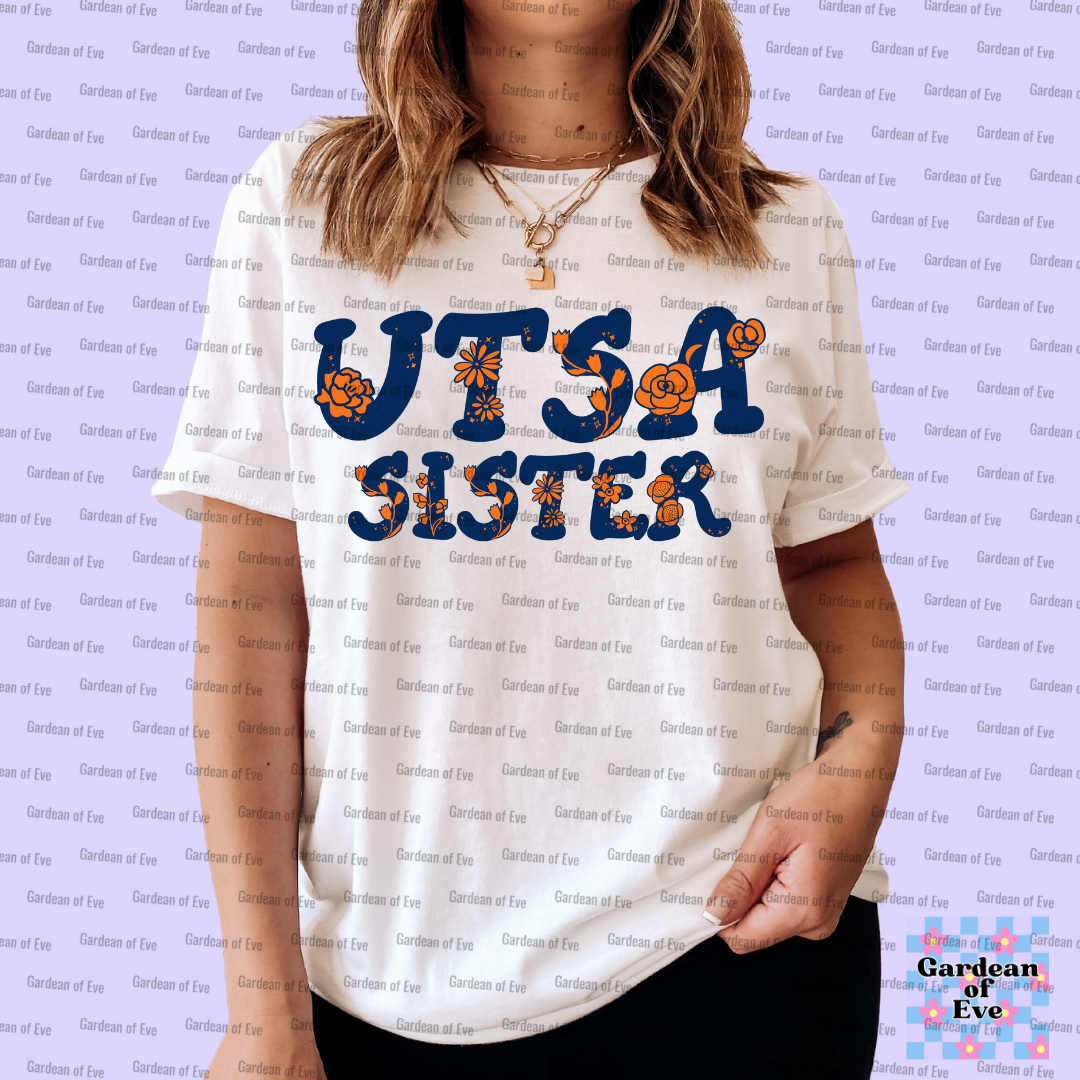 Floral UTSA Sister Shirt