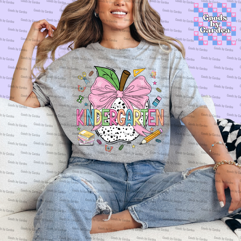 Teacher Apple Bow Grade Level Shirt