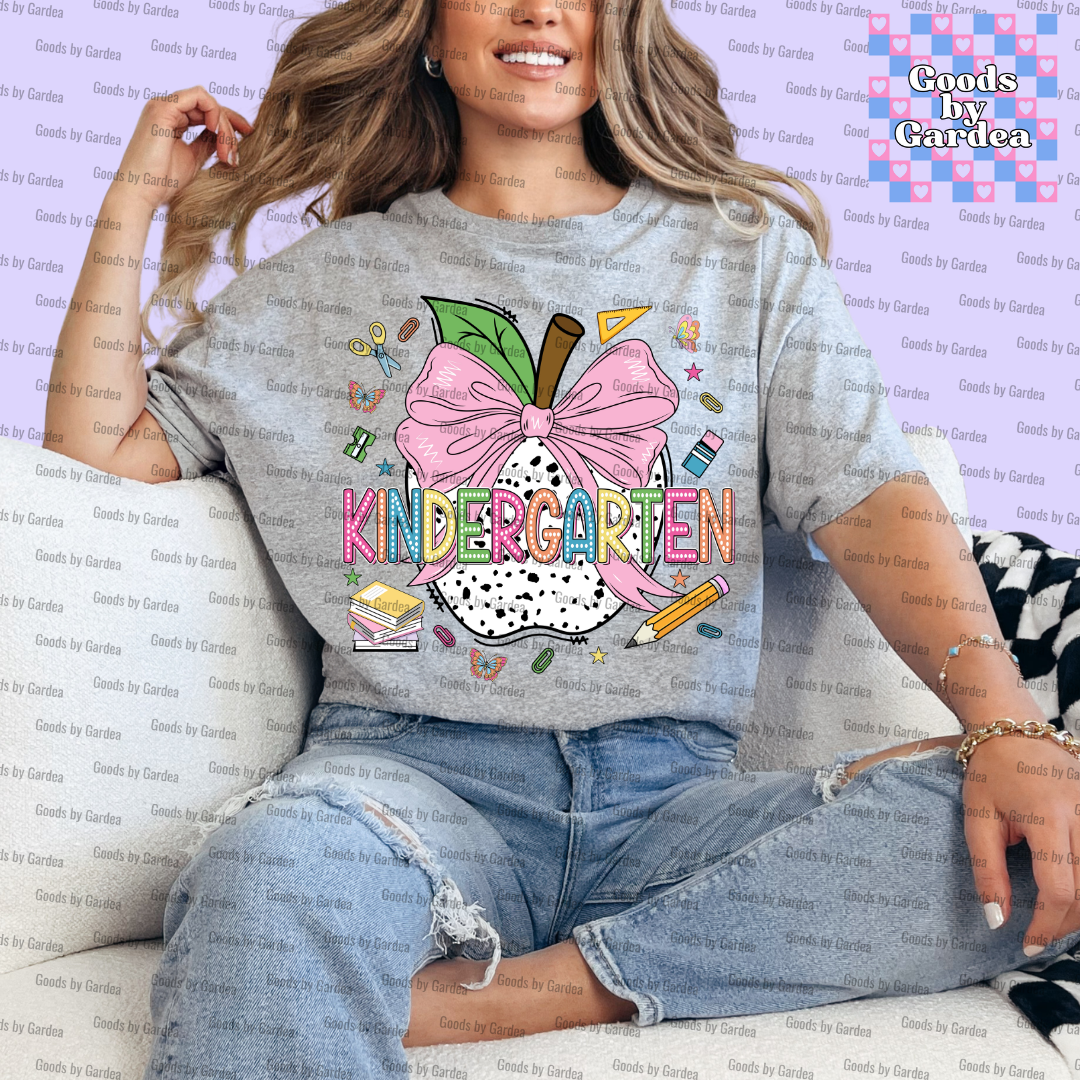 Teacher Apple Bow Grade Level Shirt