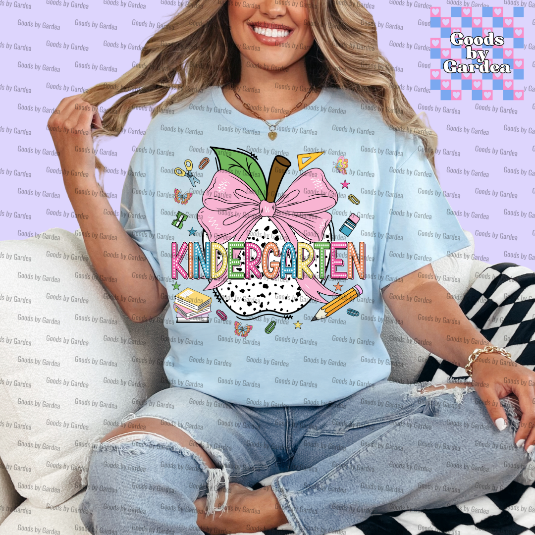 Teacher Apple Bow Grade Level Shirt