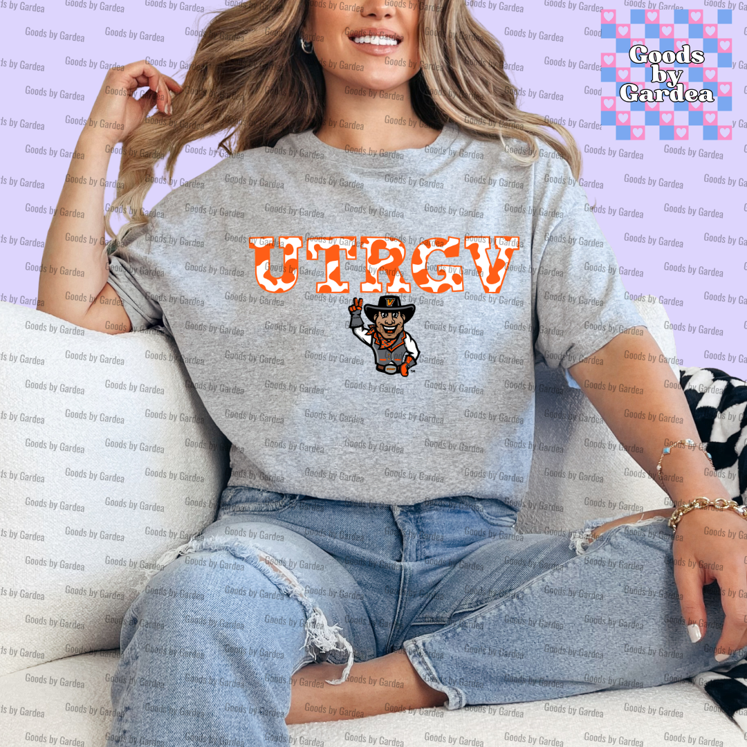 UTRGV Cow Print Shirt