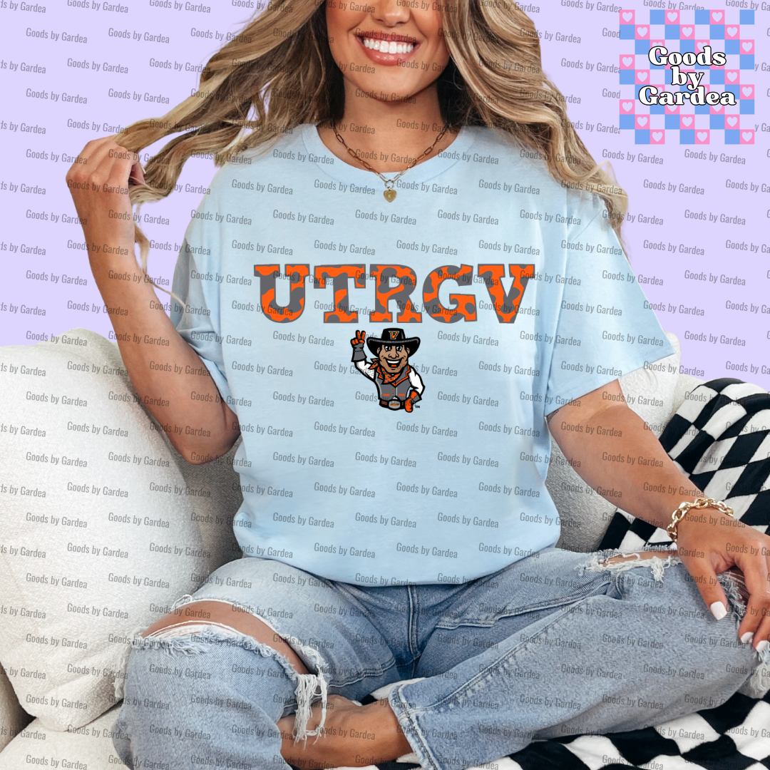UTRGV Cow Print Shirt