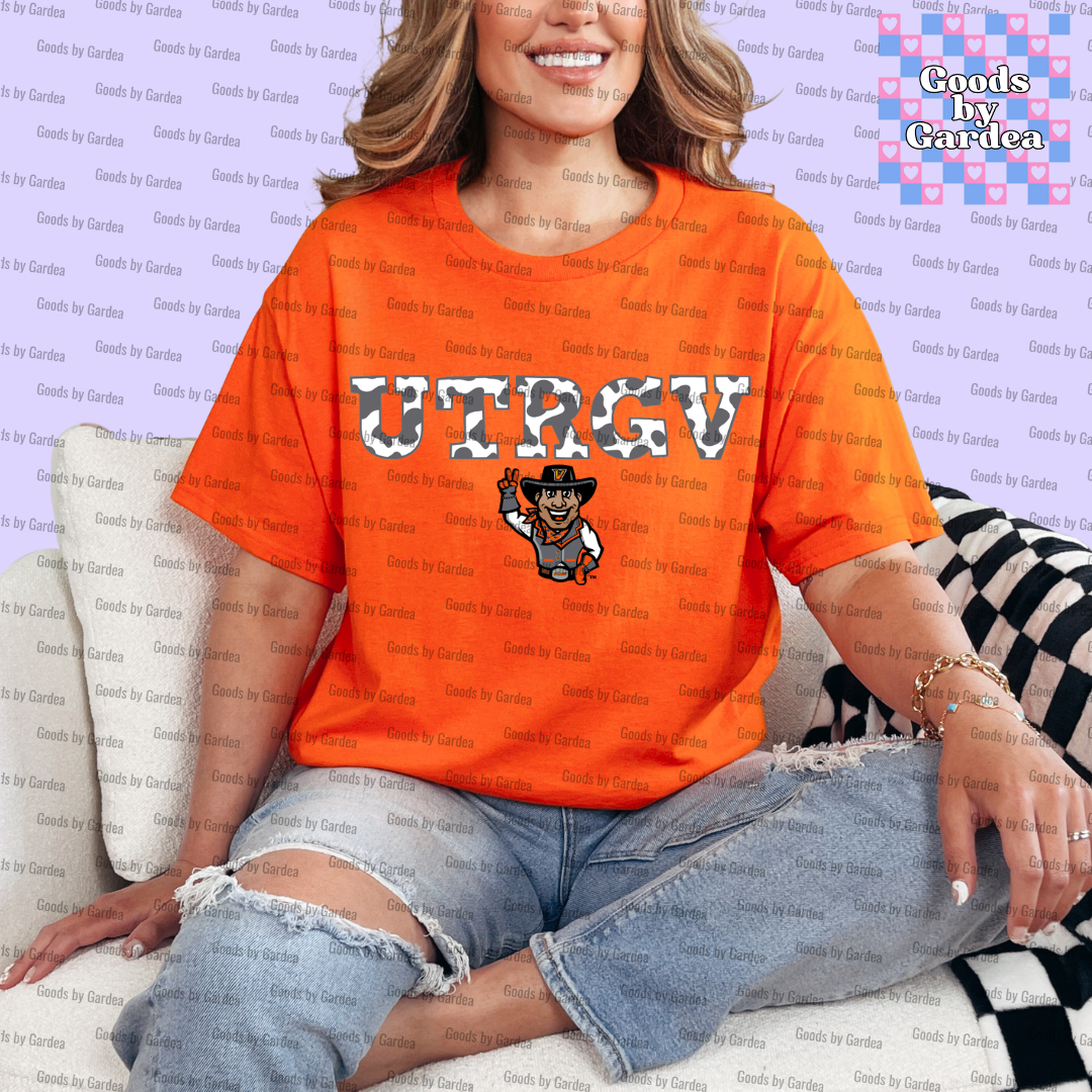 UTRGV Cow Print Shirt