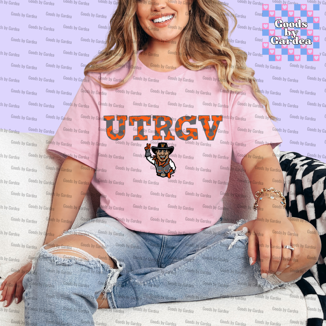 UTRGV Cow Print Shirt