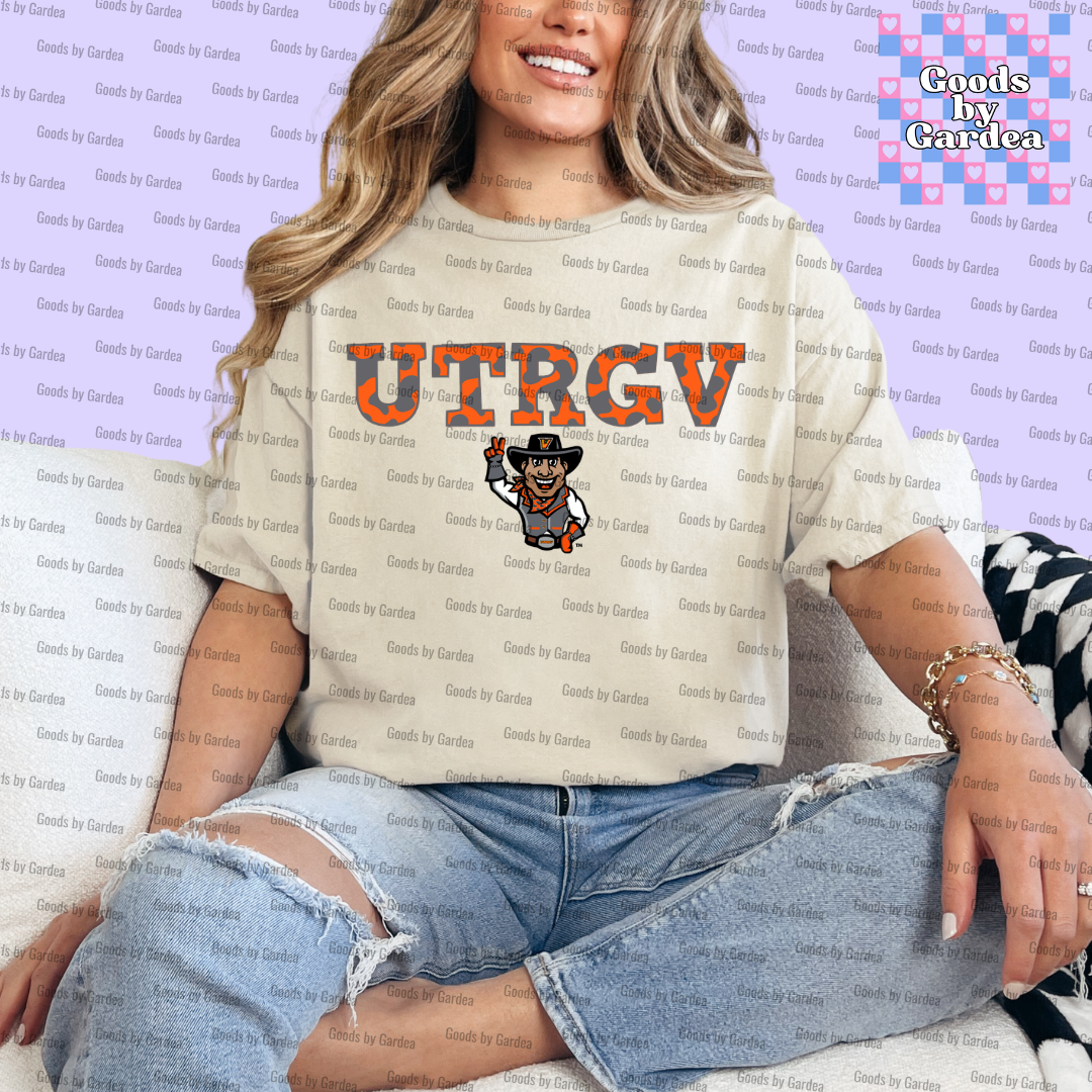 UTRGV Cow Print Shirt