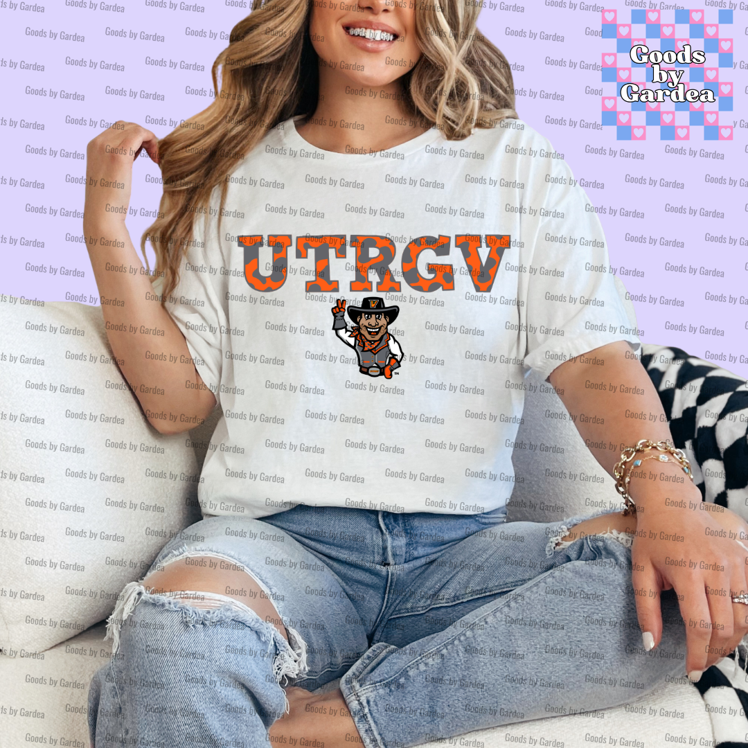 UTRGV Cow Print Shirt